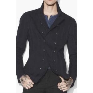 John Varvatos Striped Jacquard Jacket Mens Black Size EU 52 USA 42 NWT'S